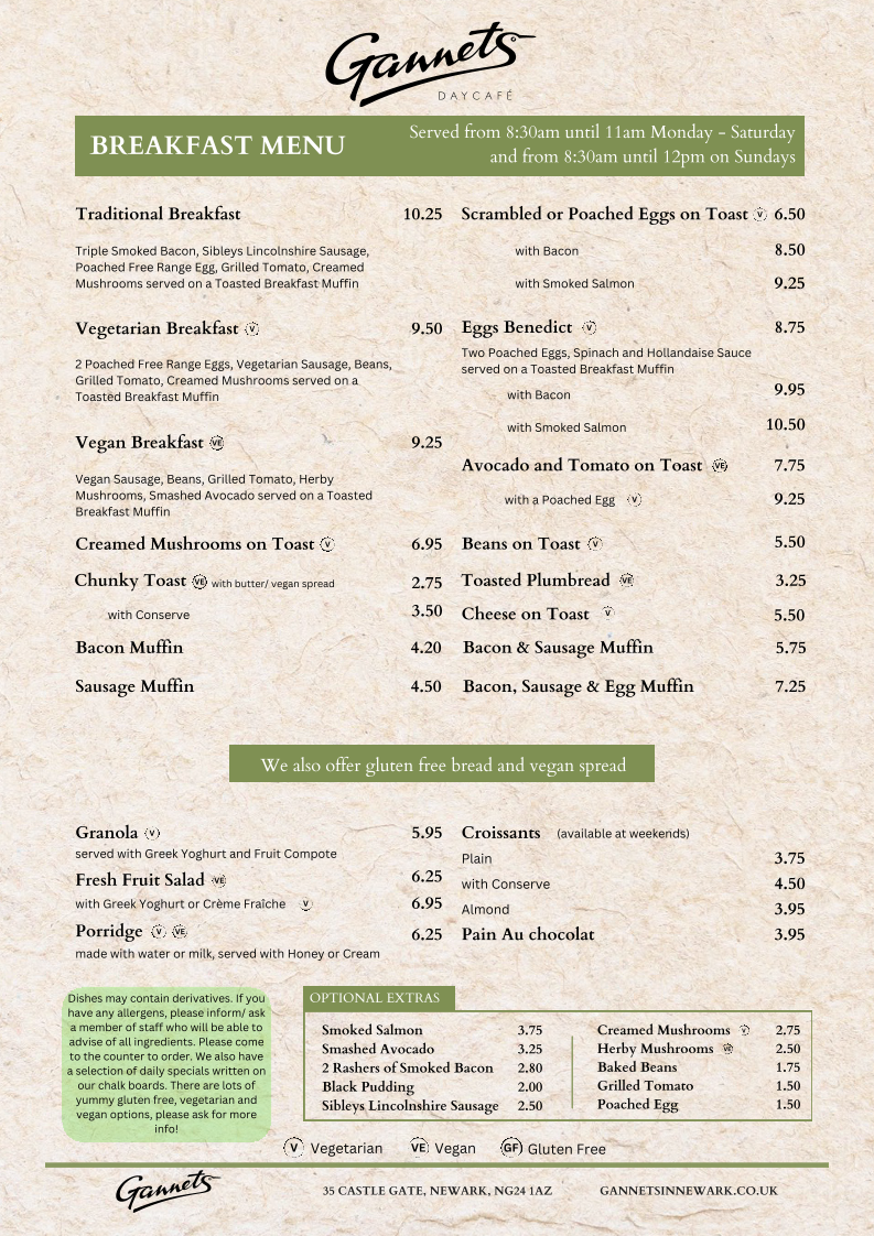 Menu Gannets Daycafé & Bistrot-2